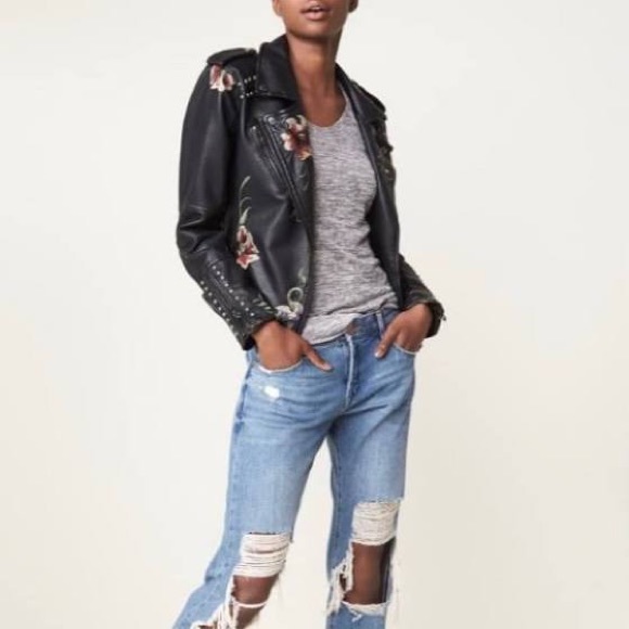 Blank NYC Embroidered Leather Jacket - Picture 4 of 7